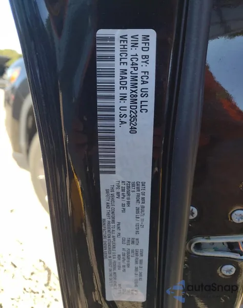 2021 Jeep Cherokee Latitude Lux z USA, uszkodzony, nr VIN 1C4PJMMX8MD235240